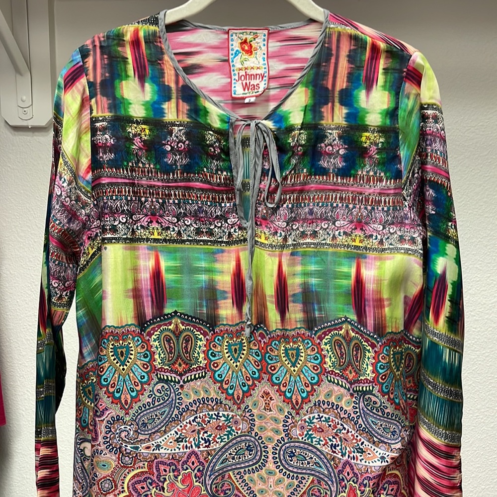 Johnny Was silk tunic